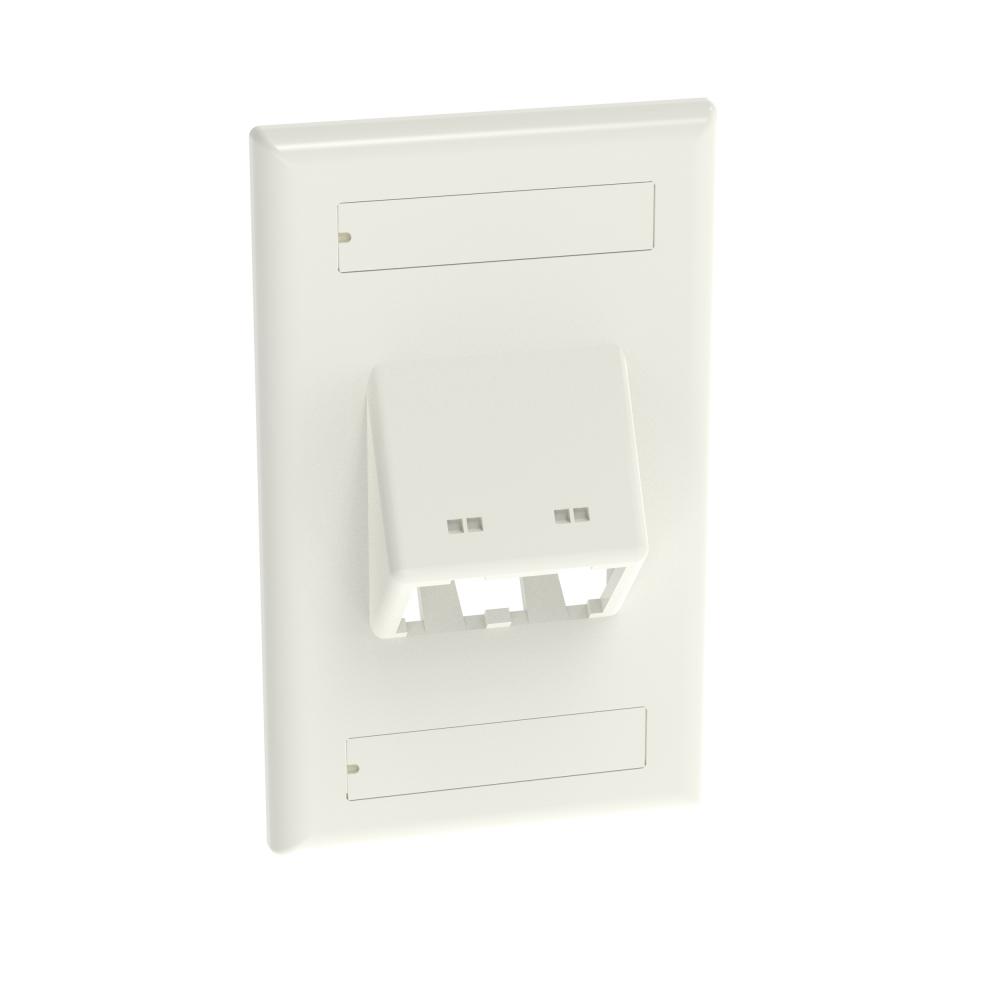 Mini-Com®, Classic, Sloped, Faceplate, 2 port,