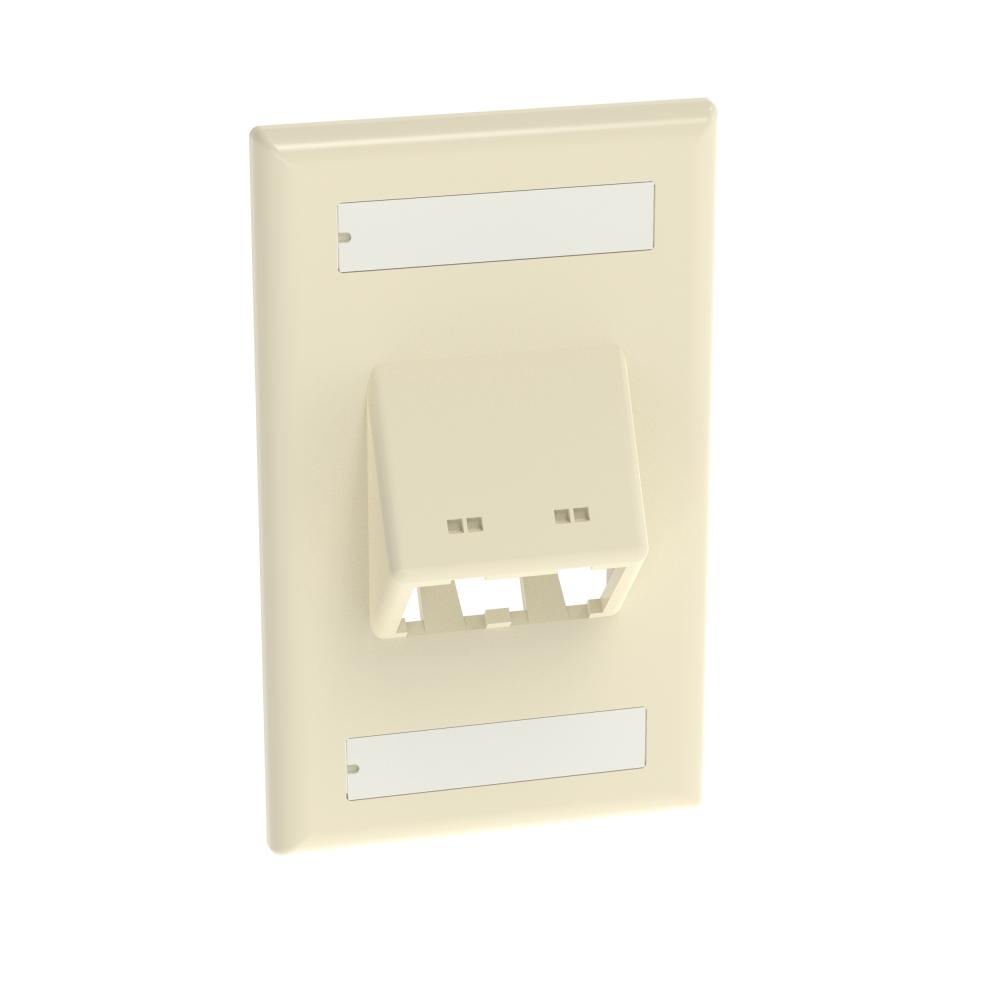 Mini-Com®, Classic, Sloped, Faceplate, 2 port,