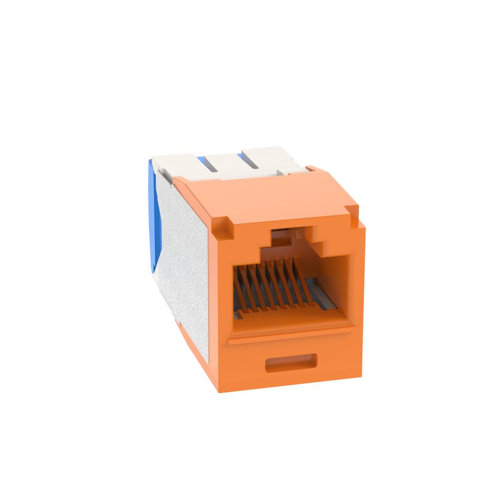 Mini-Com® UTP RJ45 Cat 6A TG Jack Module, Orang
