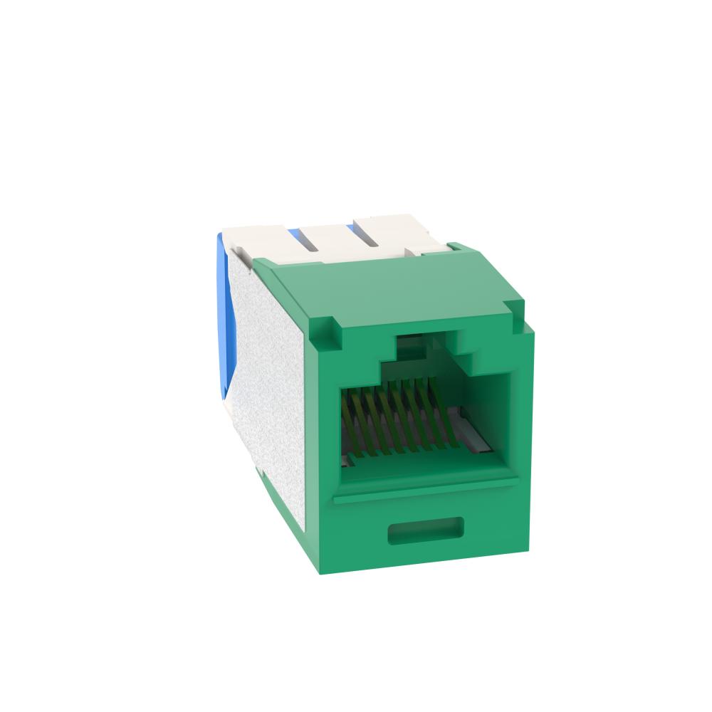 Mini-Com® UTP RJ45 Cat 6A TG Jack Module, Green