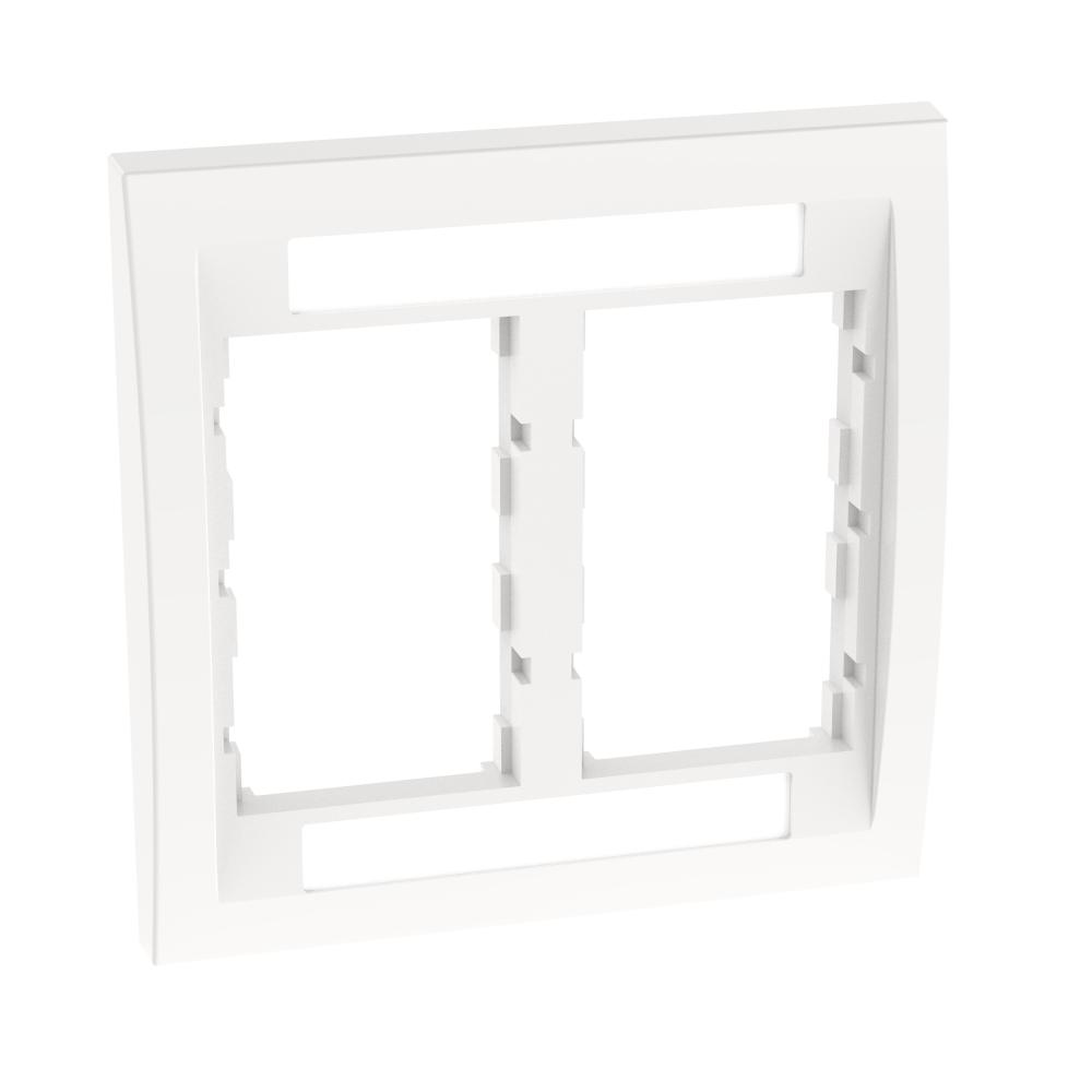 Faceplate Frame, Double Gang, White