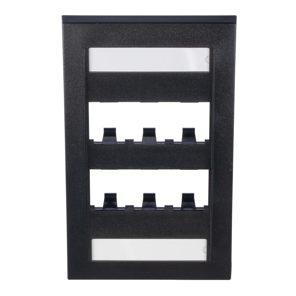 Mini-Com®, Executive, Faceplate, 6 port, Black