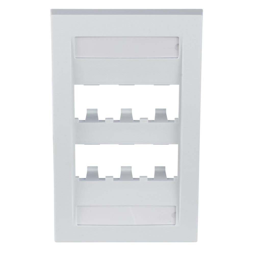 Mini-Com®, Executive, Faceplate, 6 port, White