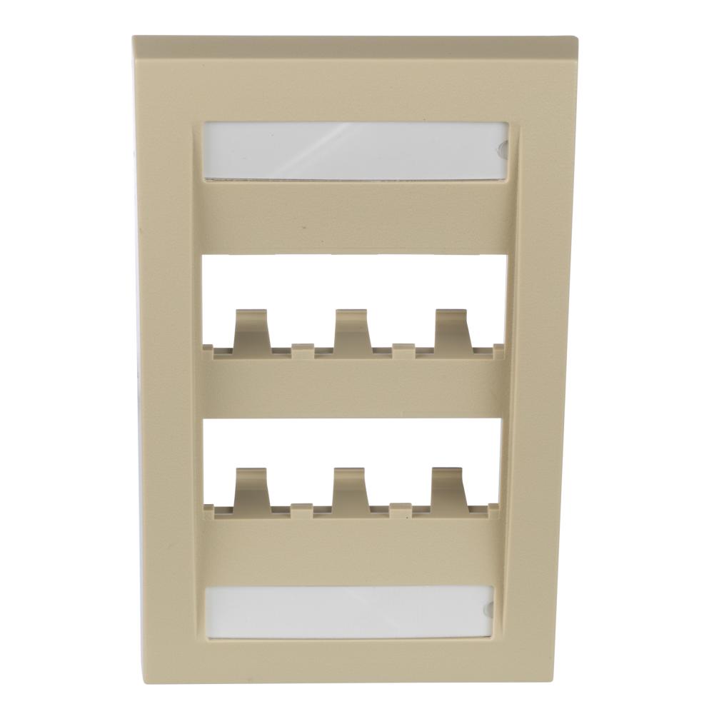 Mini-Com®, Executive, Faceplate, 6 port, Electr