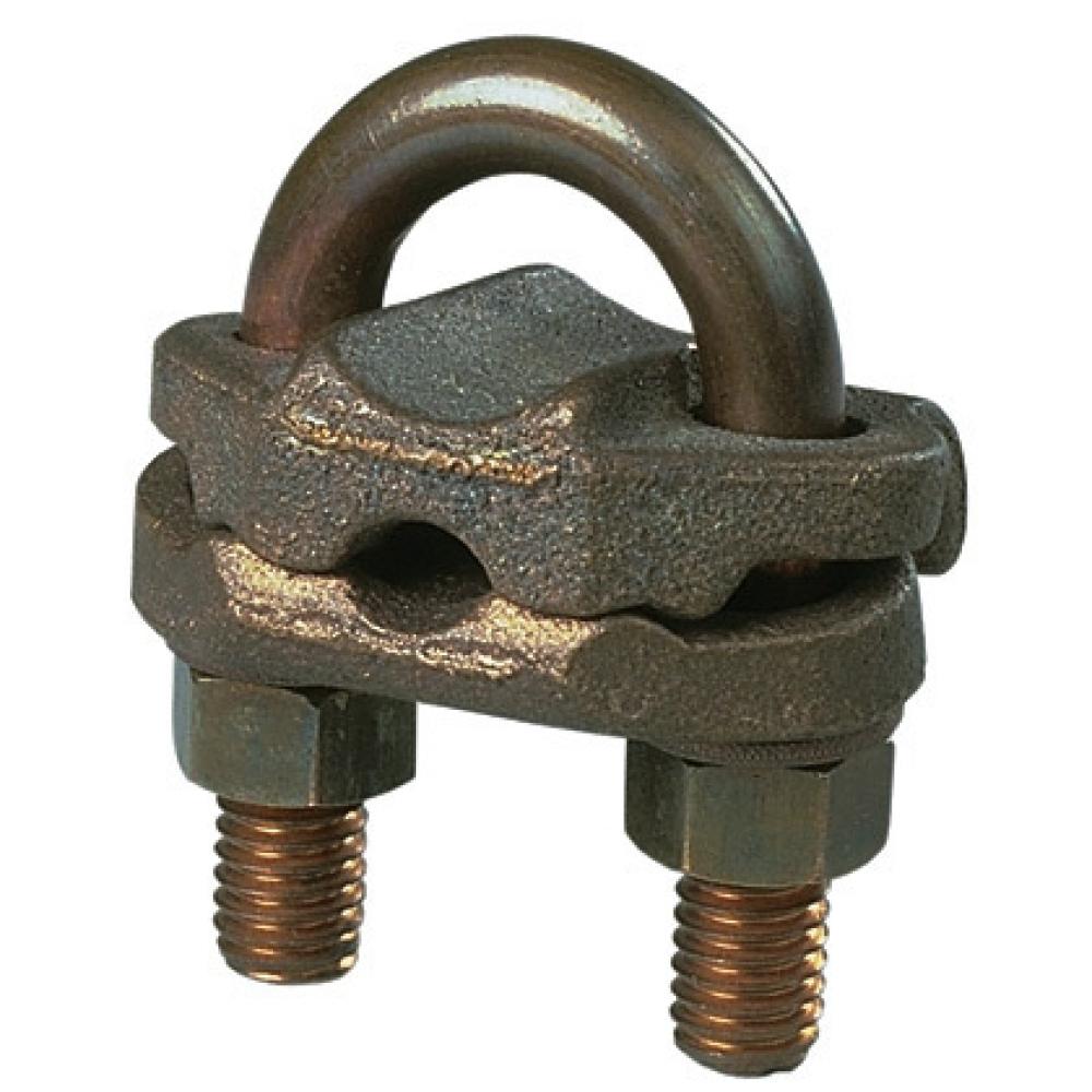 Bronze Grounding Clamp, U-Bolt, #4 SOL-2