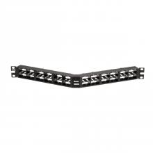 Panduit CPPA48HDWBLY - Mini-Com® Angled Patch Panel, 48 port, 1 RU, BL