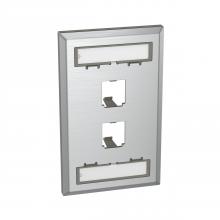 Panduit CFPL2SY - Mini-Com® Stainless Steel Faceplate, 2 Port