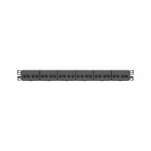 Panduit CP24688BL - Cat 6 Coupler Patch Panel, 24 Ports, 1 RU, Black
