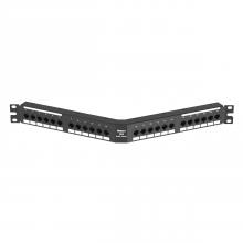 Panduit DPA24688TGY - Cat 6 Angled Punchdown Patch Panel, 24 Port, 1 R