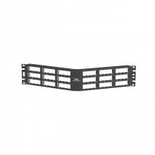 Panduit CPPA72FMWBLY - Mini-Com® Ang Flush Patch Panel, 72 Port, 3 RU,
