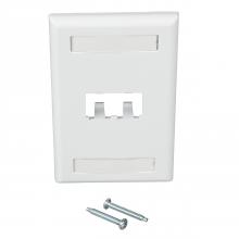 Panduit CFPL2WHY - Mini-Com® Single Gang Faceplate, 2 Port, White