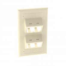 Panduit CFPSL4EIY - Mini-Com®, Classic, Sloped, Faceplate, 4 port,