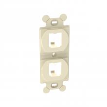 Panduit CF1062EIY - Mini Com Duplex adapter, 2 port, Electric Ivory