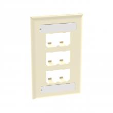 Panduit CFPL6EIY - Mini-Com®, Classic, Faceplate, 6 port, Electric