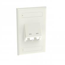 Panduit CFPSL2WHY - Mini-Com®, Classic, Sloped, Faceplate, 2 port,