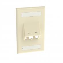 Panduit CFPSL2EIY - Mini-Com®, Classic, Sloped, Faceplate, 2 port,