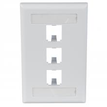 Panduit CFPL3WHY - Mini-Com®, Classic, Faceplate, 3 port, White