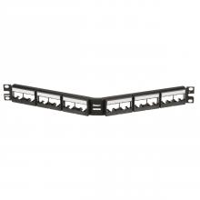 Panduit CPPLA24WBLY - Mini-Com® Angled Patch Panel, 24 port, 1 RU, BL