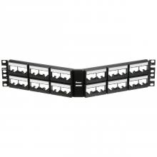 Panduit CPPLA48WBLY - Mini-Com® Angled Patch Panel, 48 port, 2 RU, BL