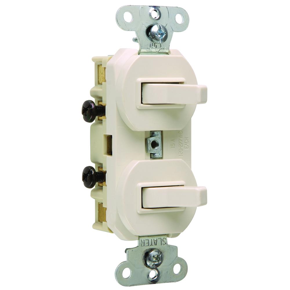 COMBO 2 SWITCHES 3W 15A 120/277V LA