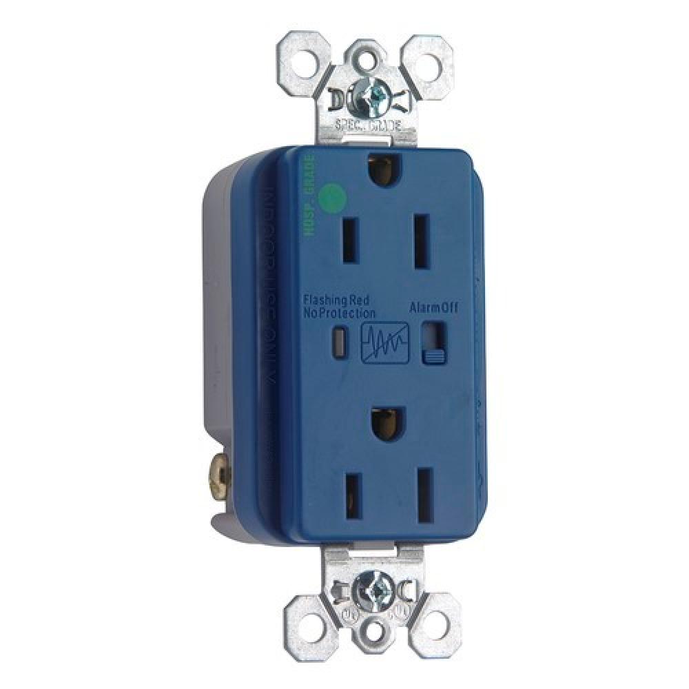 HG TVSS RECEPT 15A 125V BLUE
