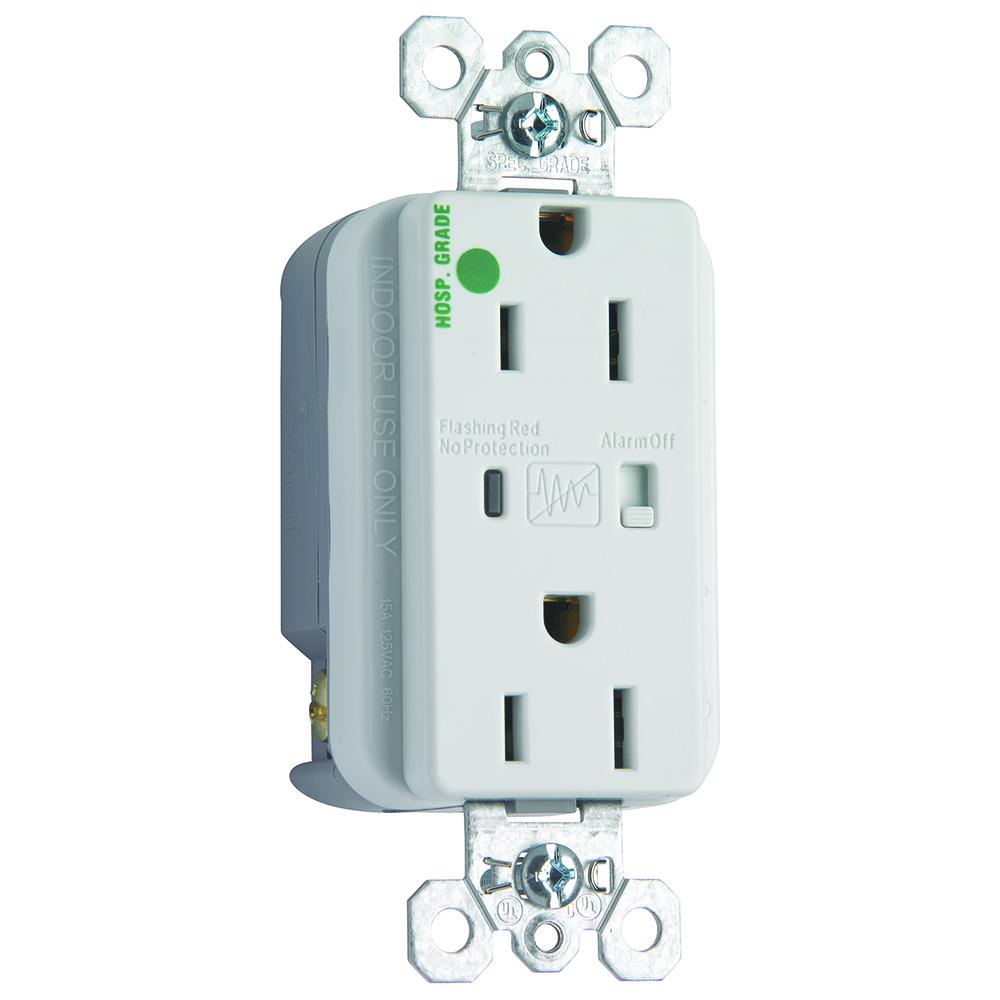 HG TVSS RECEPT 15A 125V WHITE
