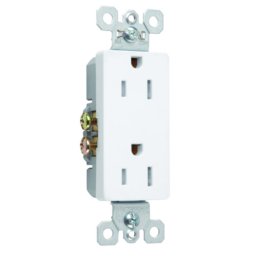 RADIANT 15A/125V TR DUP RECEP SELF-GRD W