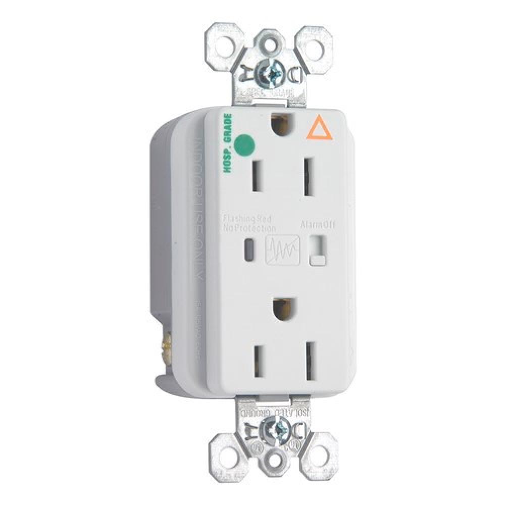 IG TVSS HG RECP 15A 125V ALARM WH