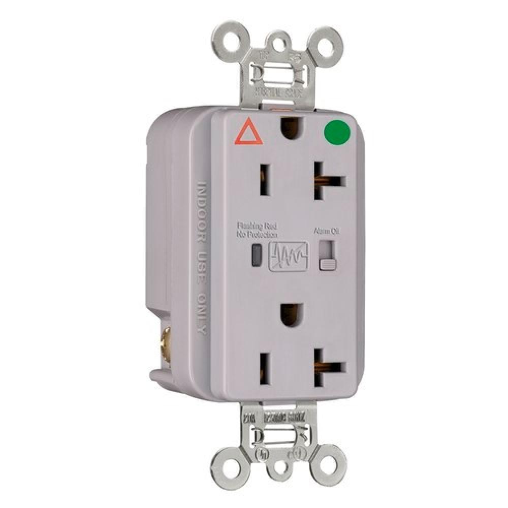 IG TVSS HG RECP 20A 125V ALARM GRY