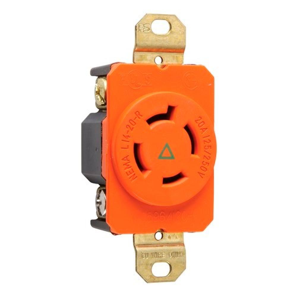 TRNLK SINGLE REC 4W 20A 125/250V IG
