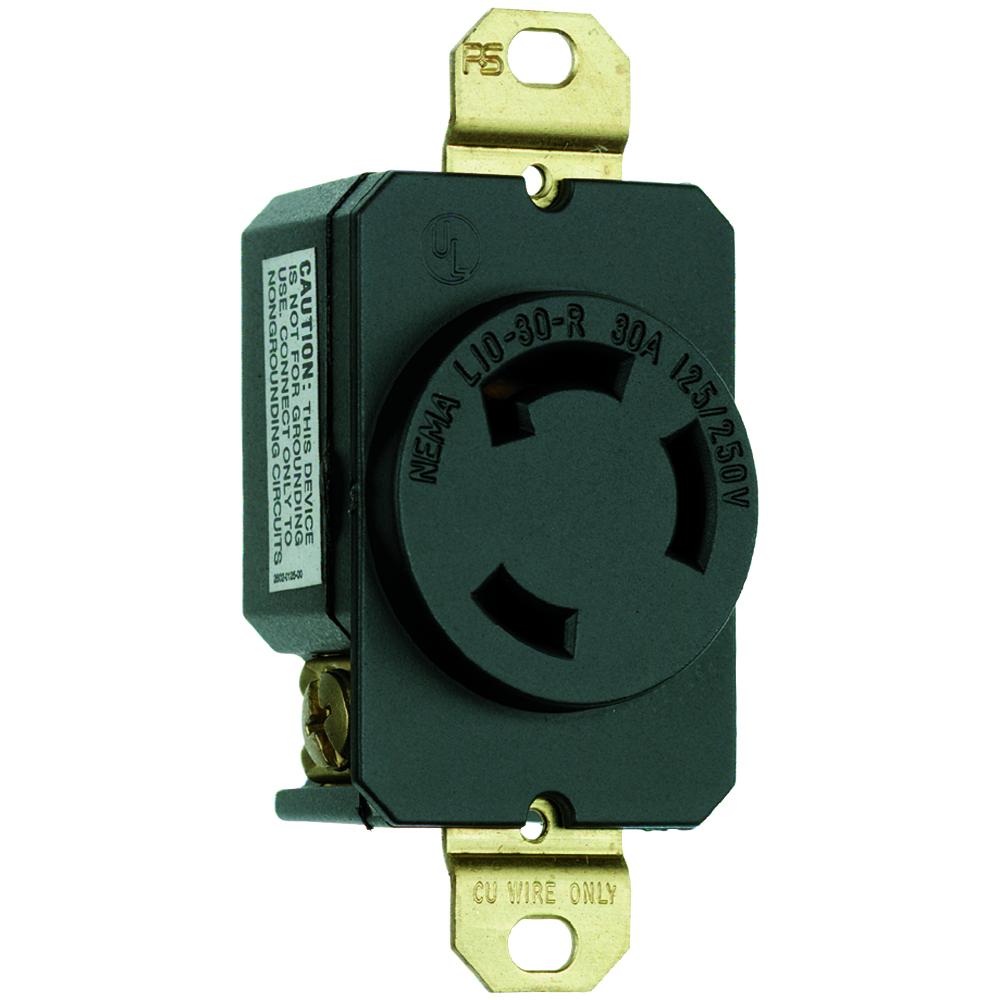 TURNLOK RECEPTACLE 3W 30 A125/250V