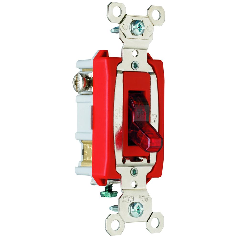 20A 277VAC B+S WIRE SP PILOT RED