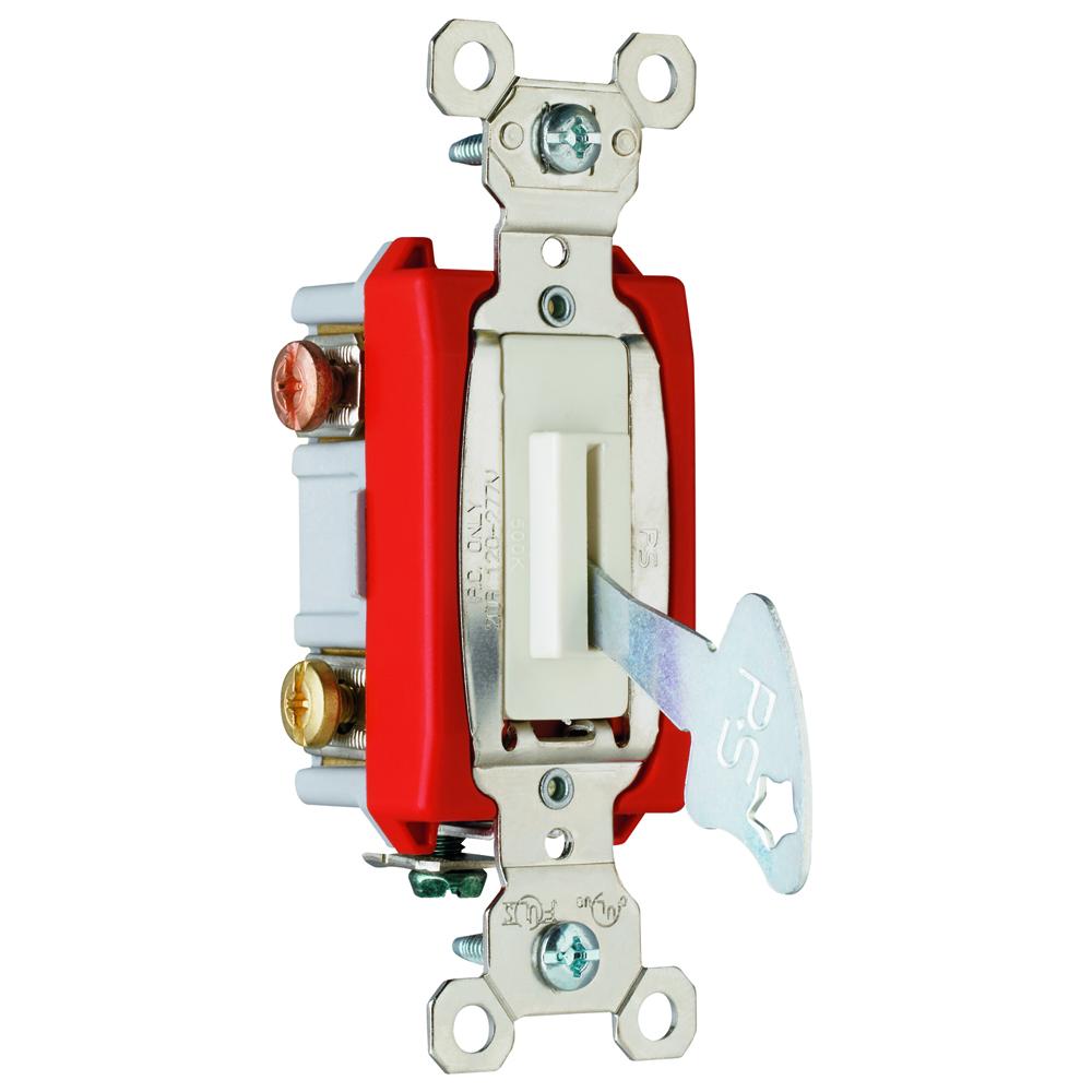 20A 120/277VAC B+S WIRE 3W LOCK SW LA