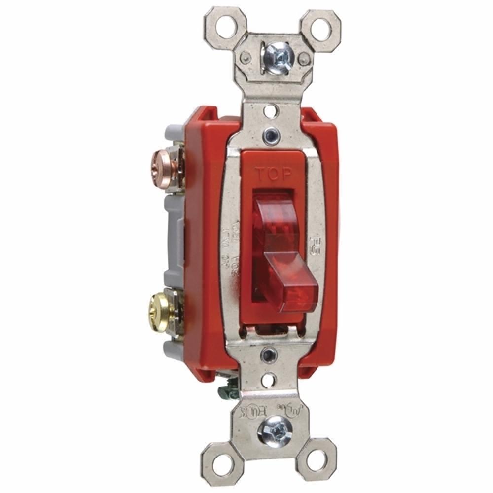 20A 120VAC B+S WIRE 3W PILOT RED