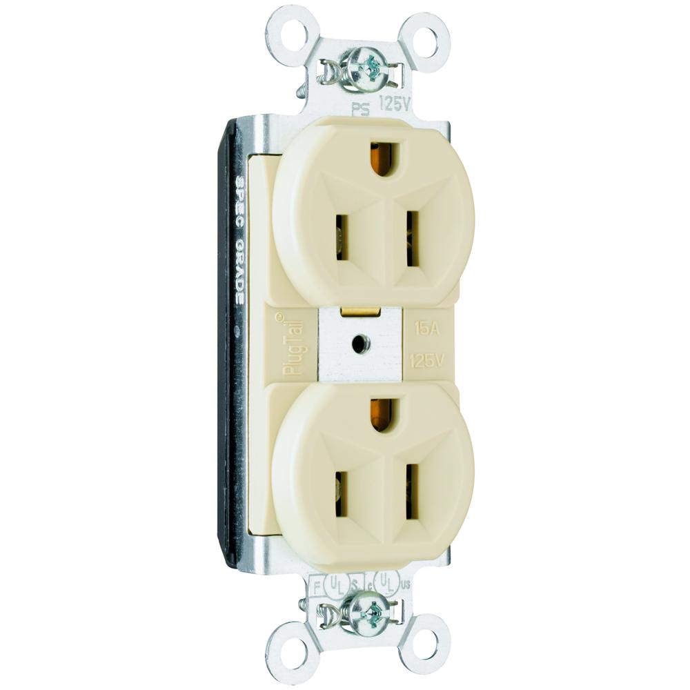DUP RECEPT SPEC GRADE 15A/125V I