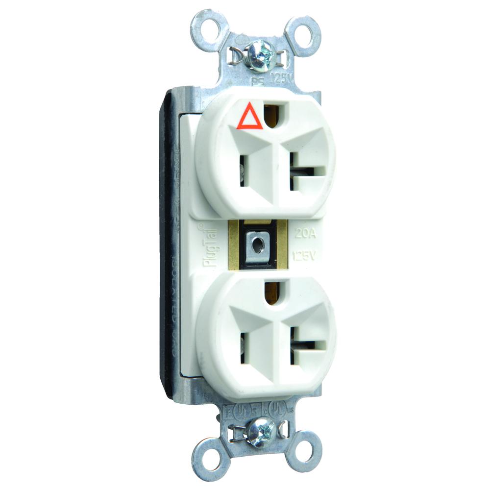 PT IG DUP RECEPT CR 20A/125V WH
