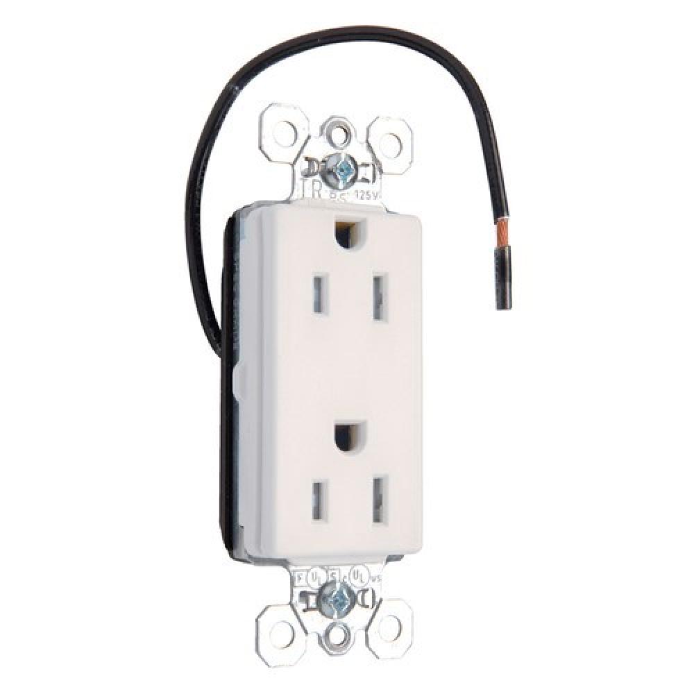 DUP DECO RECEP TR SC 15A 125V WH