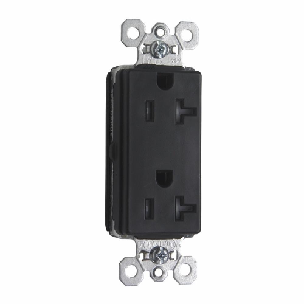 DUP DECO RECEP TR 20A 125V BK