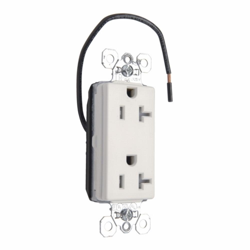 DUP DECO RECEP TR SC 20A 125V WH