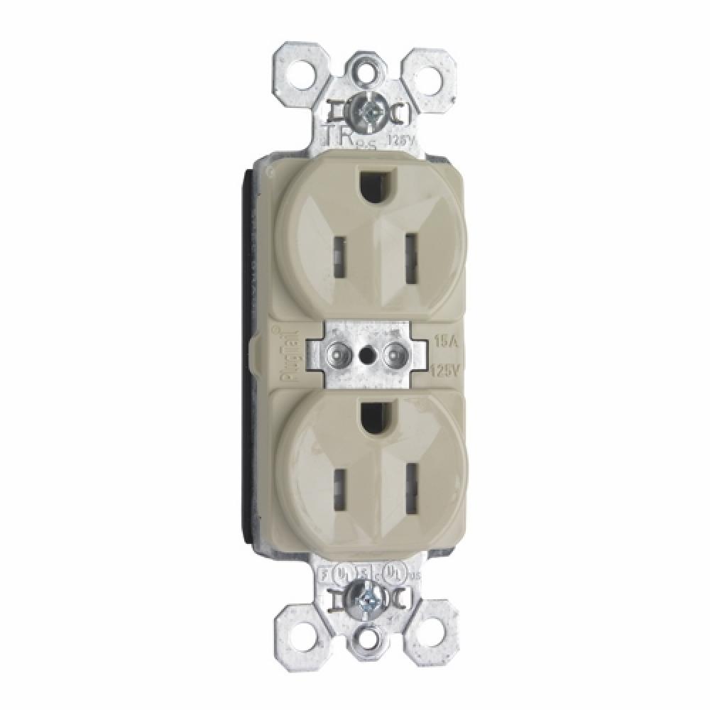 DUP RECEP TR 15A 125V IV