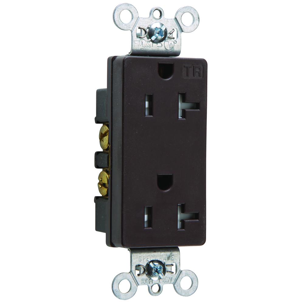 TR DECO RECEP 20A 125V S+B WIRE BN