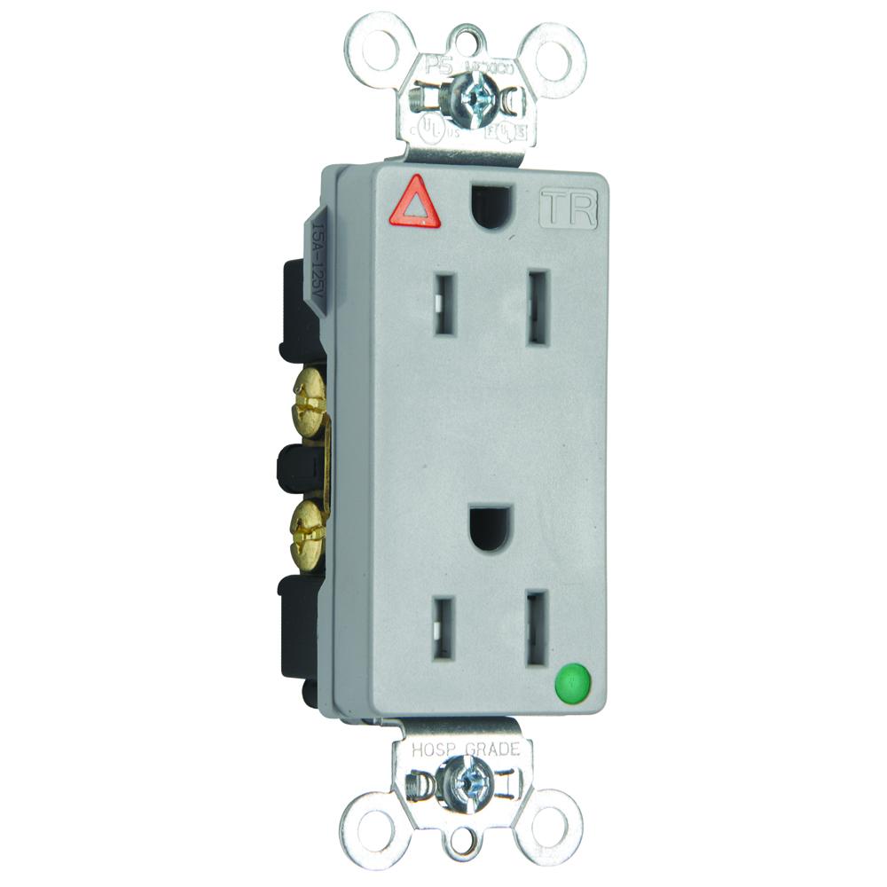 HG IG TR DECOR RECEPT 15A 125V GRY
