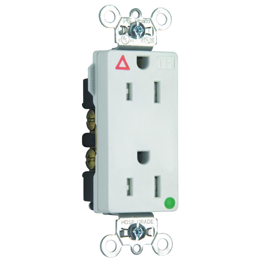 HG IG TR DECOR RECEPT 15A 125V WH