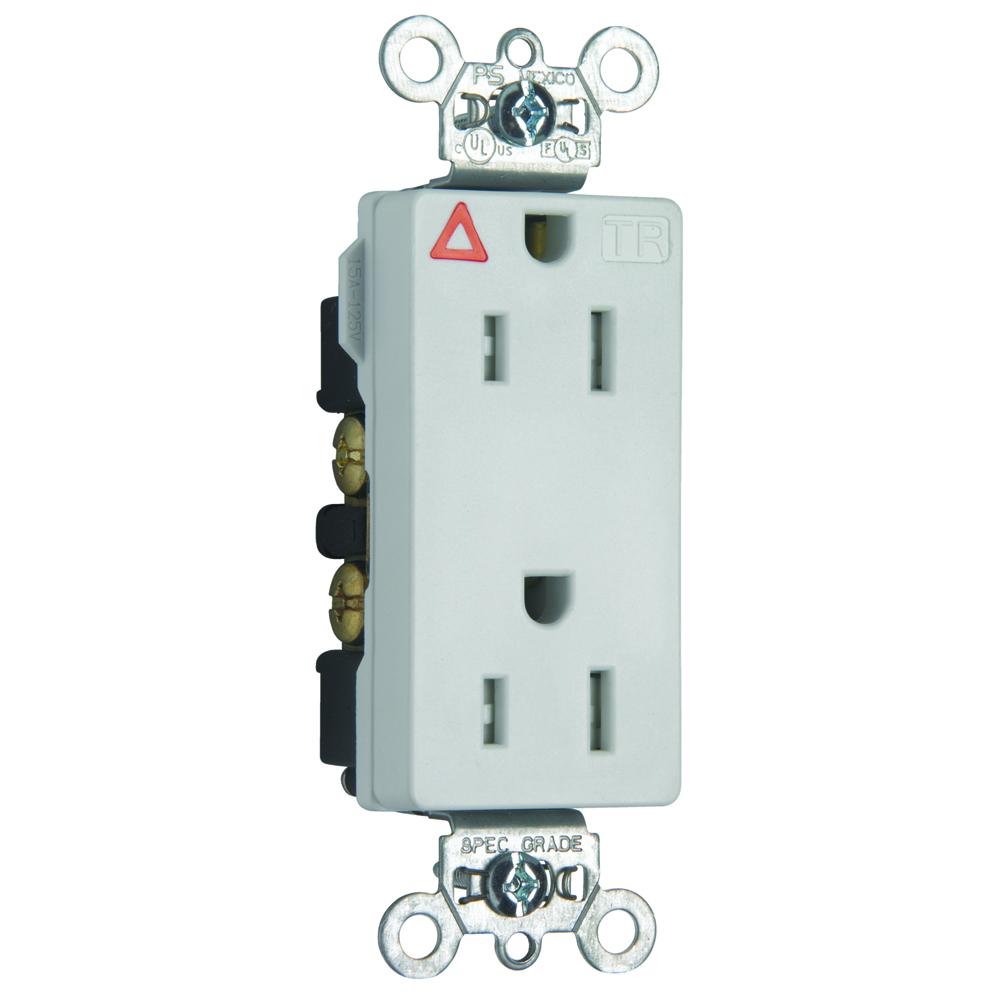 IG TR DECOR RECEPT 15A 125V WH
