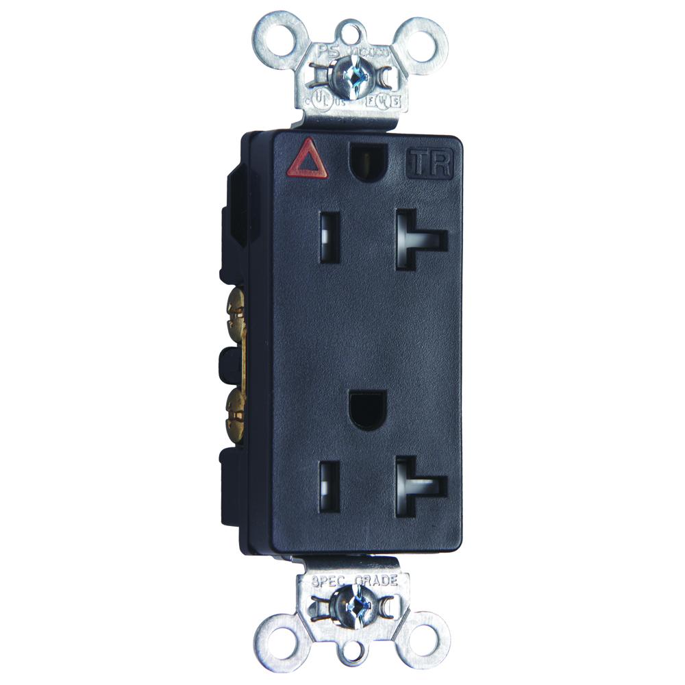 IG TR DECOR RECEPT 20A 125V BK
