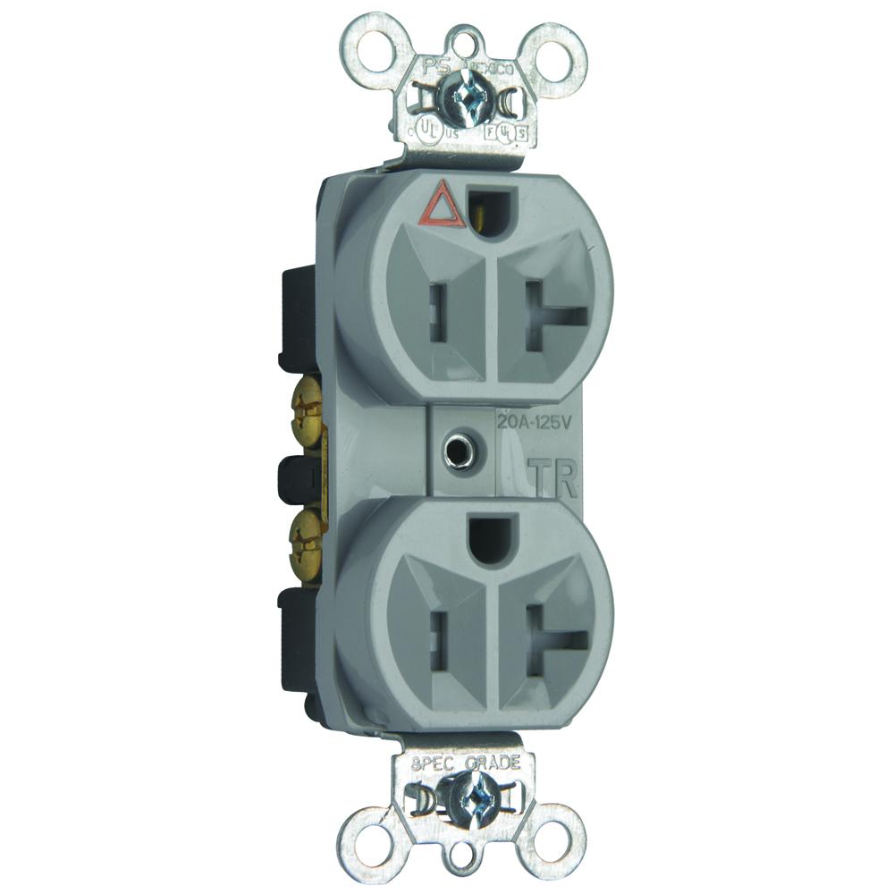 IG TR DUP RECEPT 20A 125V GRY