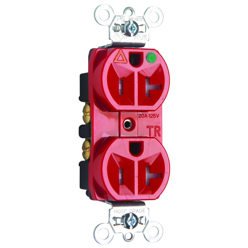 HG IG TR DUP RECEPT 20A 125V RED