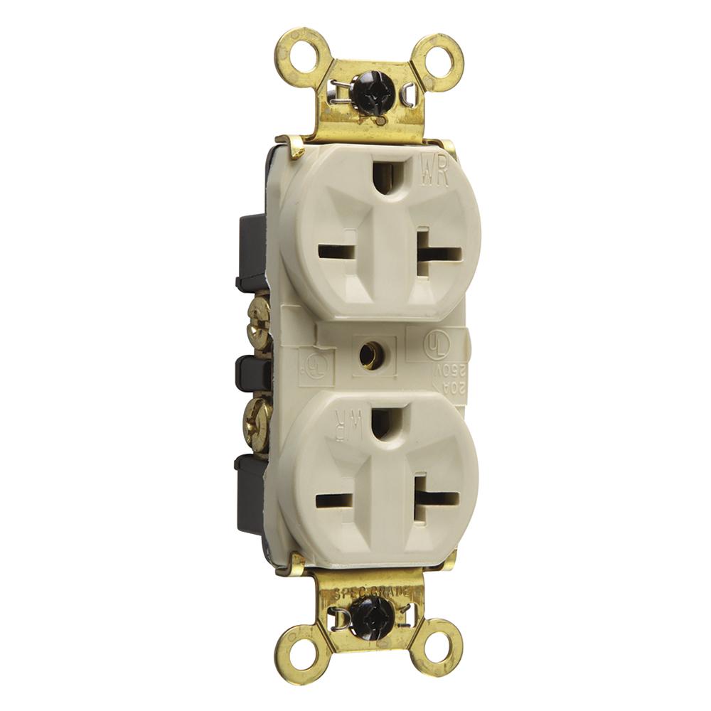 WR DUP RECP B+S WIRE 20A/250V IV