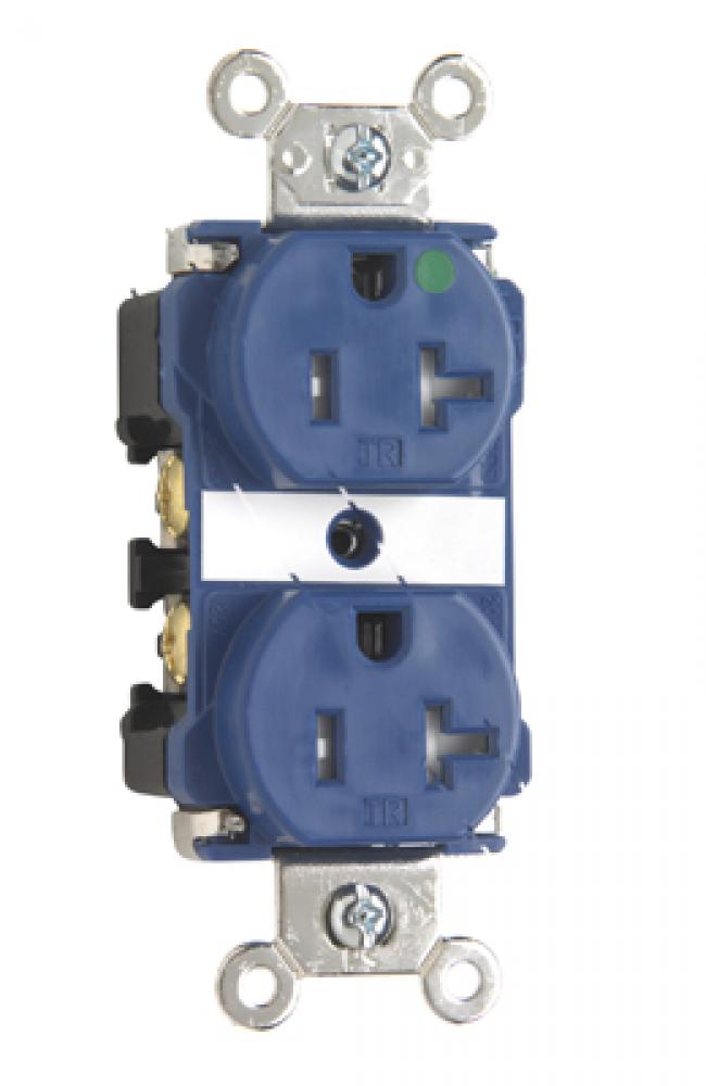 TAMPR RESISTNT HOSP RECP 20A 125V BL