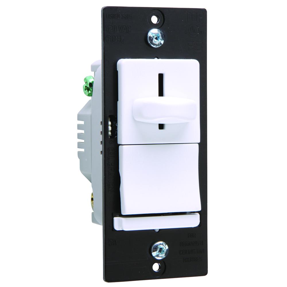SLIDE FAN 3-SPD PRESET 5A WH VISION PK